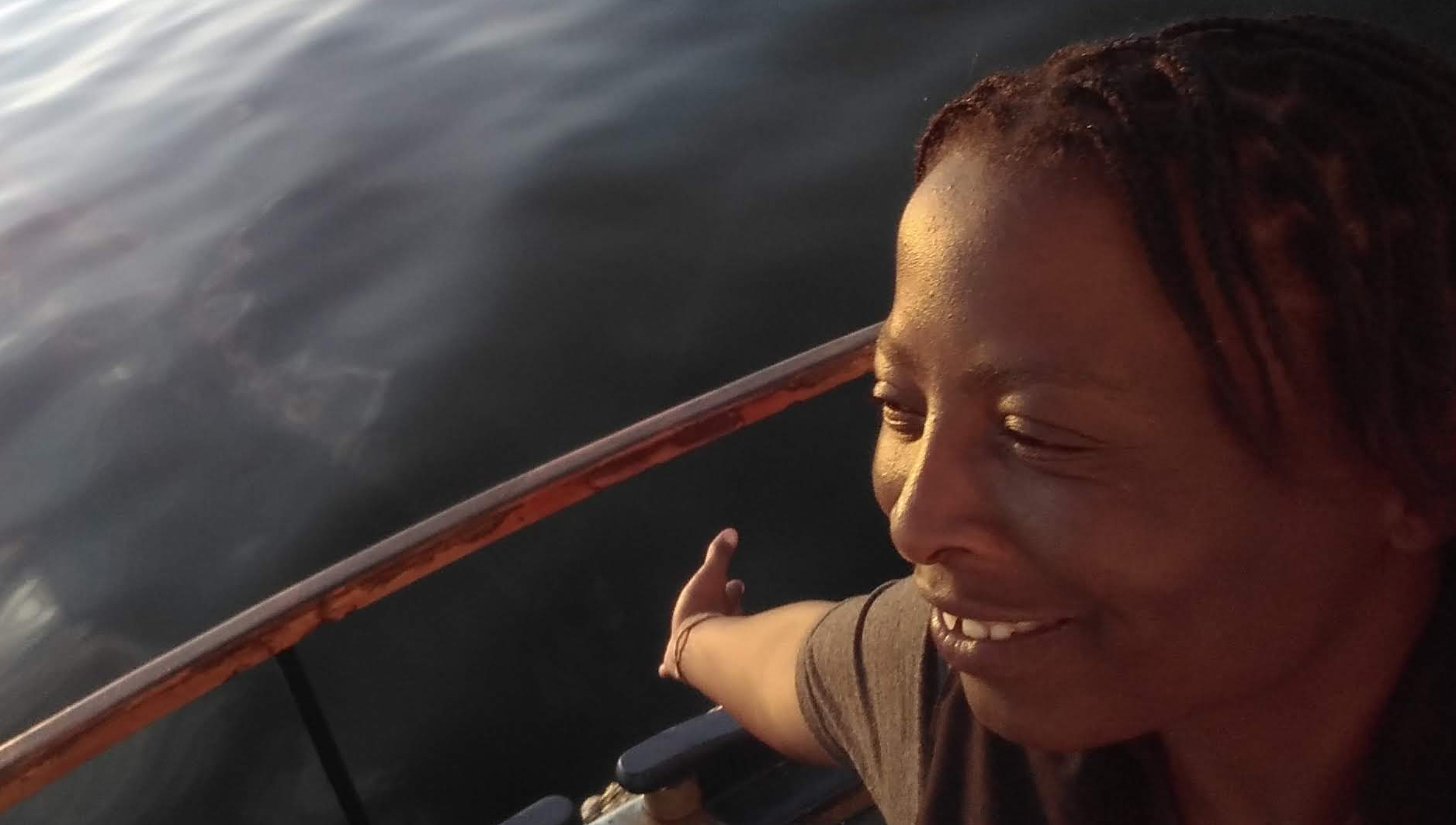 Yacht skipper Lungi Mchunu, the first African woman to sail to the Arctic. Image:Yacht skipper Lungi Mchunu, the first African woman to sail to the Arctic.