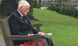 A moment of reflection after the 3 September memorial service at the Nautilus Mariners' Park estate in Wallasey Image:A moment of reflection after the 3 September memorial service at the Nautilus Mariners' Park estate in Wallasey
