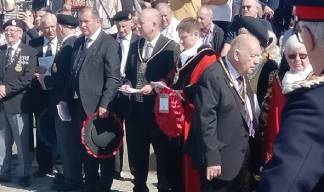 Veterans also laid wreaths at the Liverpool commemorations. Image: Nautilus International Image:Veterans also laid wreaths at the Liverpool commemorations. Image: Nautilus International