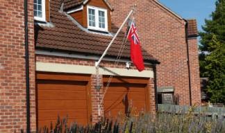 Nautilus retired member Ian Burrell, a former hotel manager/director who served with Cunard, and on QE2 during the Falklands campaign, flew the Red Ensign at his home in rural South Lincolnshire during a quiet respectful recognition of the day. Image: Mr Burrell. Image:Nautilus retired member Ian Burrell, a former hotel manager/director who served with Cunard, and on QE2 during the Falklands campaign, flew the Red Ensign at his home in rural South Lincolnshire during a quiet respectful recognition of the day. Image: Mr Burrell.