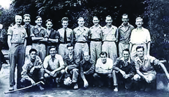 Seventeen of the Kirkpool’s crew pictured at the Fukushima internment camp. Chief officer Olaf Olsen is second from the left on the front row. Image: Roger Mansell, Palo Alto, CA Image:Seventeen of the Kirkpool’s crew pictured at the Fukushima internment camp. Chief officer Olaf Olsen is second from the left on the front row. Image: Roger Mansell, Palo Alto, CA