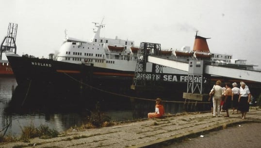 The British-flagged ferry Norland, pictured in in 1986. In 1982, the Norland was requisitioned by the UK government to serve as a troop ship in the Falklands war. The country had many more merchant vessels available for defence purposes than it does now. Image: Mliechtenstein/ Wikimedia Commons Image:The British-flagged ferry Norland, pictured in in 1986. In 1982, the Norland was requisitioned by the UK government to serve as a troop ship in the Falklands war. The country had many more merchant vessels available for defence purposes than it does now. Image: Mliechtenstein/ Wikimedia Commons