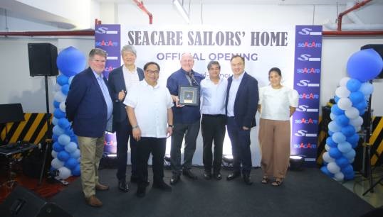 The opening of the new Seacare Sailors' Home in Manila. Image: SOS Image:The opening of the new Seacare Sailors' Home in Manila. Image: SOS
