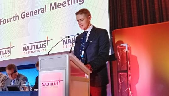 Nautilus member James Stockbridge proposing the motion Support for Neurodivergent Seafarers to the 2023 Nautilus International General Meeting. Image: Nautilus International
Image:Nautilus member James Stockbridge proposing the motion Support for Neurodivergent Seafarers to the 2023 Nautilus International General Meeting. Image: Nautilus International