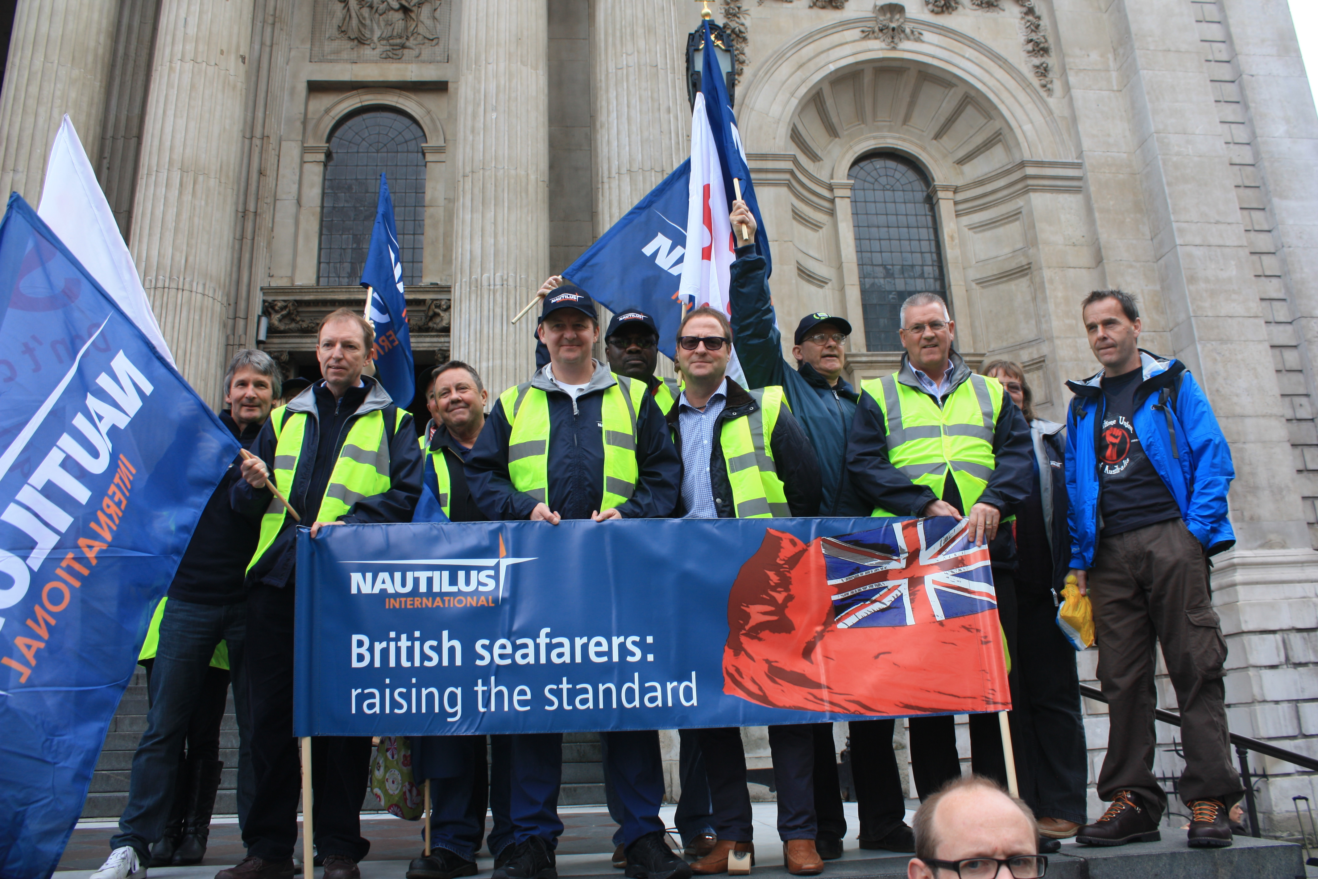 Nautilus members and staff at a TUC rally. Image:Nautilus members and staff at a TUC rally.