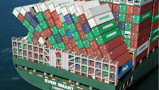 UK-flagged vessel Ever Smart lost 42 boxes overboard in the North Pacific in 2017. Image:UK-flagged vessel Ever Smart lost 42 boxes overboard in the North Pacific in 2017.