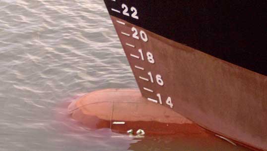 Draft scale on a ship's bow Image: Wikimedia Commons Image:Draft scale on a ship's bow Image: Wikimedia Commons