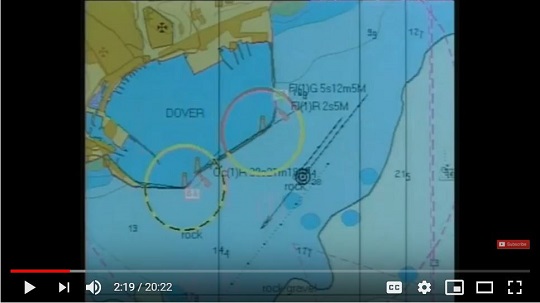 An Ecdis chart. Image: YouTube Ocean Guru Image:An Ecdis chart. Image: YouTube Ocean Guru