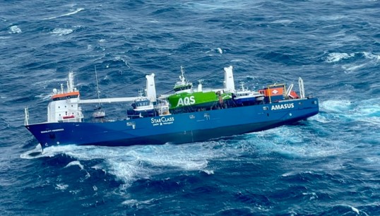 The owners of the Dutch-flagged cargo ship Eemslift Hendrika advised the master to take a more sheltered route due to an oncoming storm, but the ship nearly capsized after the captain decided against this option. Image: Hovedredningssentralen Sør-Norge Image:The owners of the Dutch-flagged cargo ship Eemslift Hendrika advised the master to take a more sheltered route due to an oncoming storm, but the ship nearly capsized after the captain decided against this option. Image: Hovedredningssentralen Sør-Norge