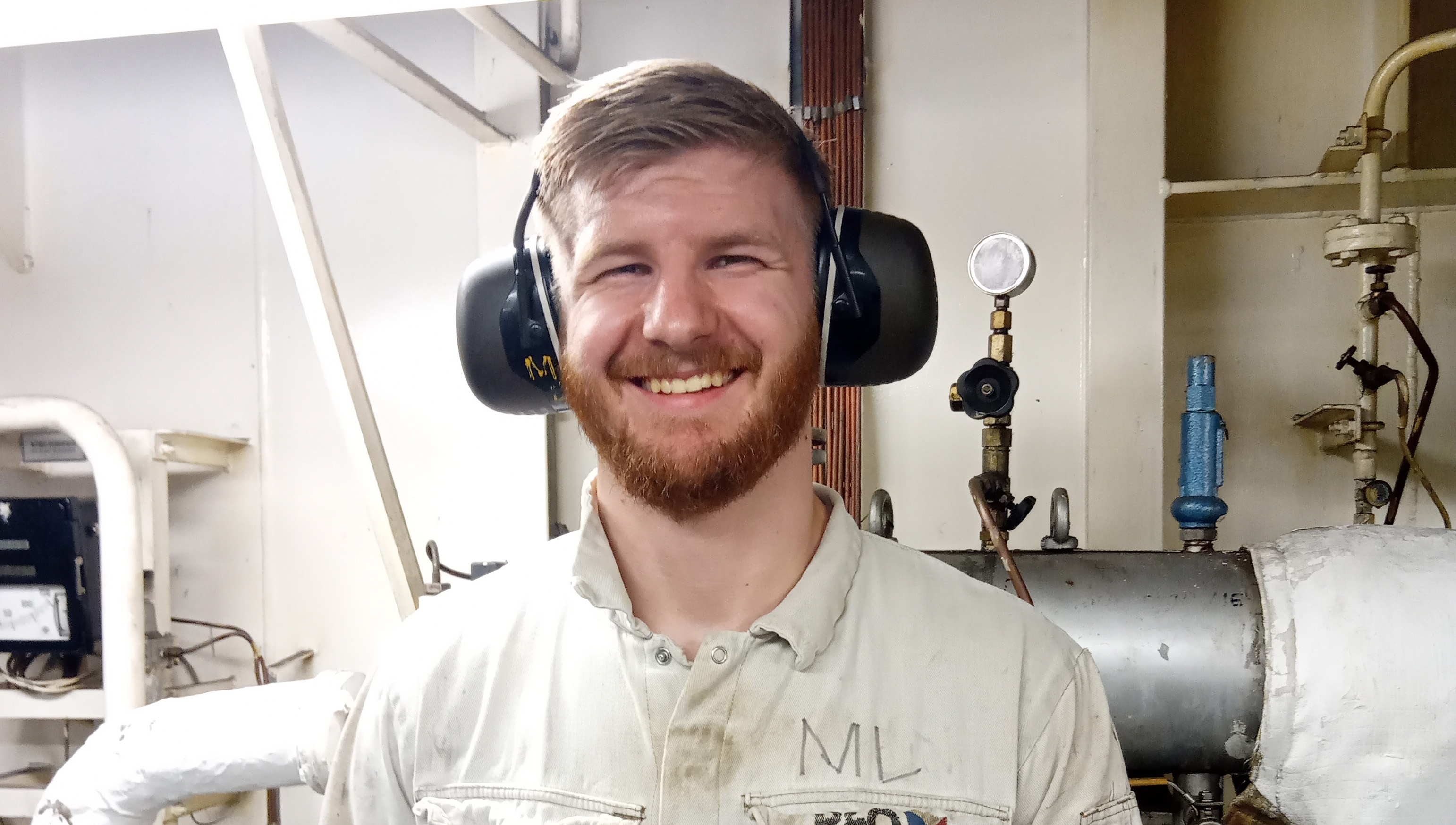 Nautilus member and fourth engineer Michael Love. Image:Nautilus member and fourth engineer Michael Love.