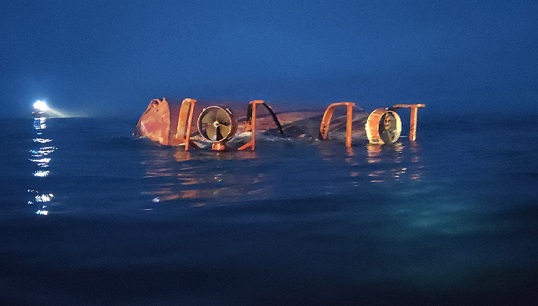 Among the incidents discussed in this year's report is the September 2023 collision between the cargo vessel Scot Carrier and the split hopper barge Karin Høj, which resulting in the loss of two lives. Image: MAIB Image:Among the incidents discussed in this year's report is the September 2023 collision between the cargo vessel Scot Carrier and the split hopper barge Karin Høj, which resulting in the loss of two lives. Image: MAIB