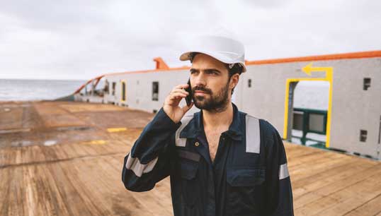 How can seafarers use mobile phone code banking verification if they can't get a signal at sea? Image: Getty Images Image:How can seafarers use mobile phone code banking verification if they can't get a signal at sea? Image: Getty Images