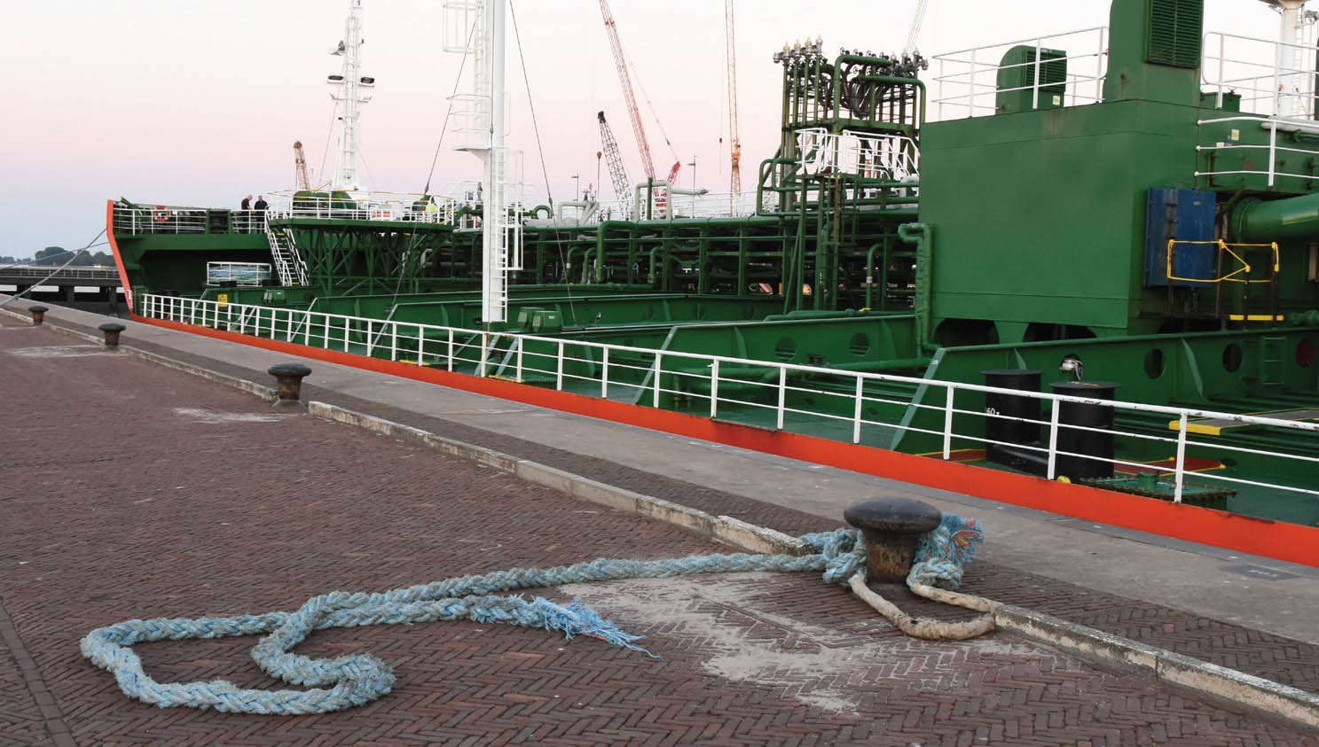 Fatal blow: the motorman was killed when a spring line parted as the ship was entering a lock at IJmuiden. Image:Fatal blow: the motorman was killed when a spring line parted as the ship was entering a lock at IJmuiden.