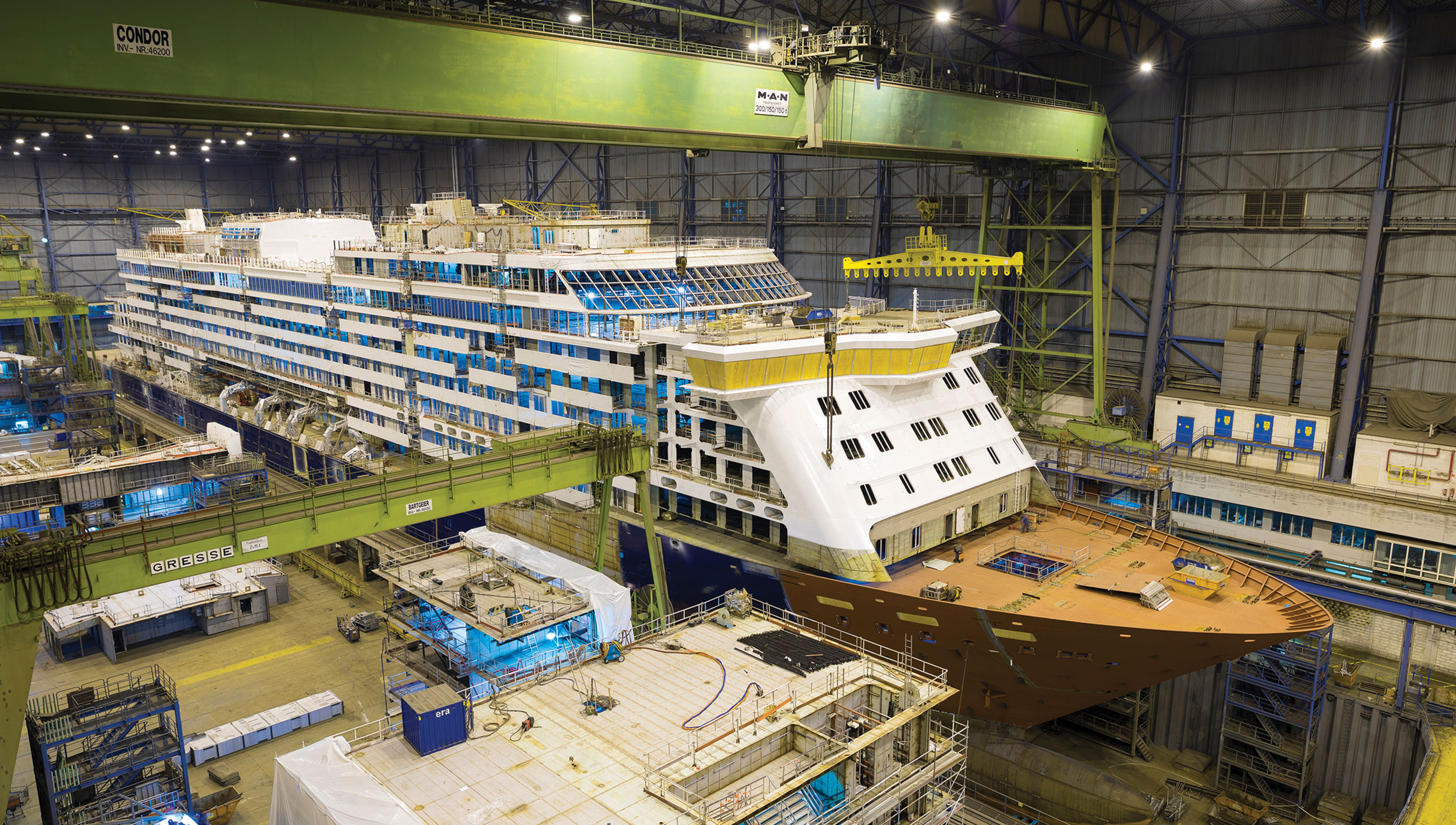 The 999-passenger Spirit of Discovery under construction at Meyer Werft Image:The 999-passenger Spirit of Discovery under construction at Meyer Werft