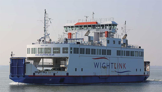 The Wightlink ferry Wight Sky. Image: MAIB Image:The Wightlink ferry Wight Sky. Image: MAIB