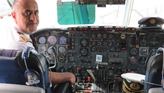 Captain Hashmi in the ‘left hand captain's seat' of the BOAC-Cunard VC-10. Image: courtesy of the author Image:Captain Hashmi in the ‘left hand captain's seat' of the BOAC-Cunard VC-10. Image: courtesy of the author