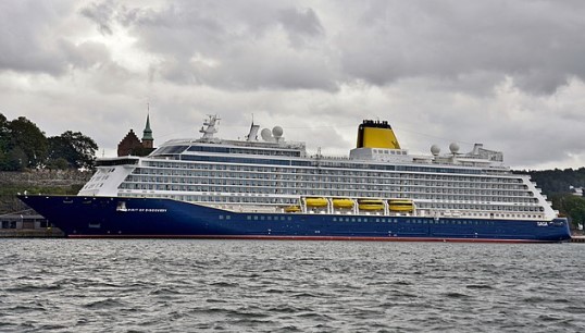 The Saga Cruises vessel Spirit of Discovery moored in Oslo. It is now expected to return to service in April 2021. Image: Bahnfrend Image:The Saga Cruises vessel Spirit of Discovery moored in Oslo. It is now expected to return to service in April 2021. Image: Bahnfrend