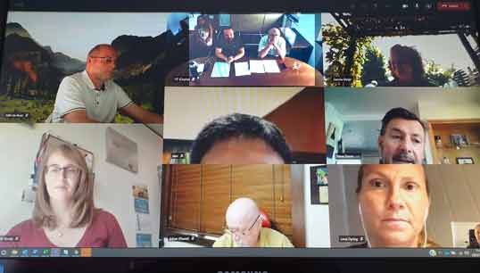 Cross-border solidarity: the video conference of unions representing members working across the brands of Holland America Group, enabled officials of Nautilus in the UK and Netherlands to meet with their counterparts in FIT-CISL (Italy), Norwegian Seafarers' Union and AMOSUP (Philippines). Image:Cross-border solidarity: the video conference of unions representing members working across the brands of Holland America Group, enabled officials of Nautilus in the UK and Netherlands to meet with their counterparts in FIT-CISL (Italy), Norwegian Seafarers' Union and AMOSUP (Philippines).
