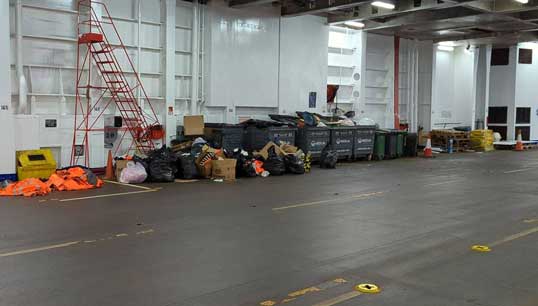 Dumped: personal belongings. Image: Nautilus International Image:Dumped: personal belongings. Image: Nautilus International
