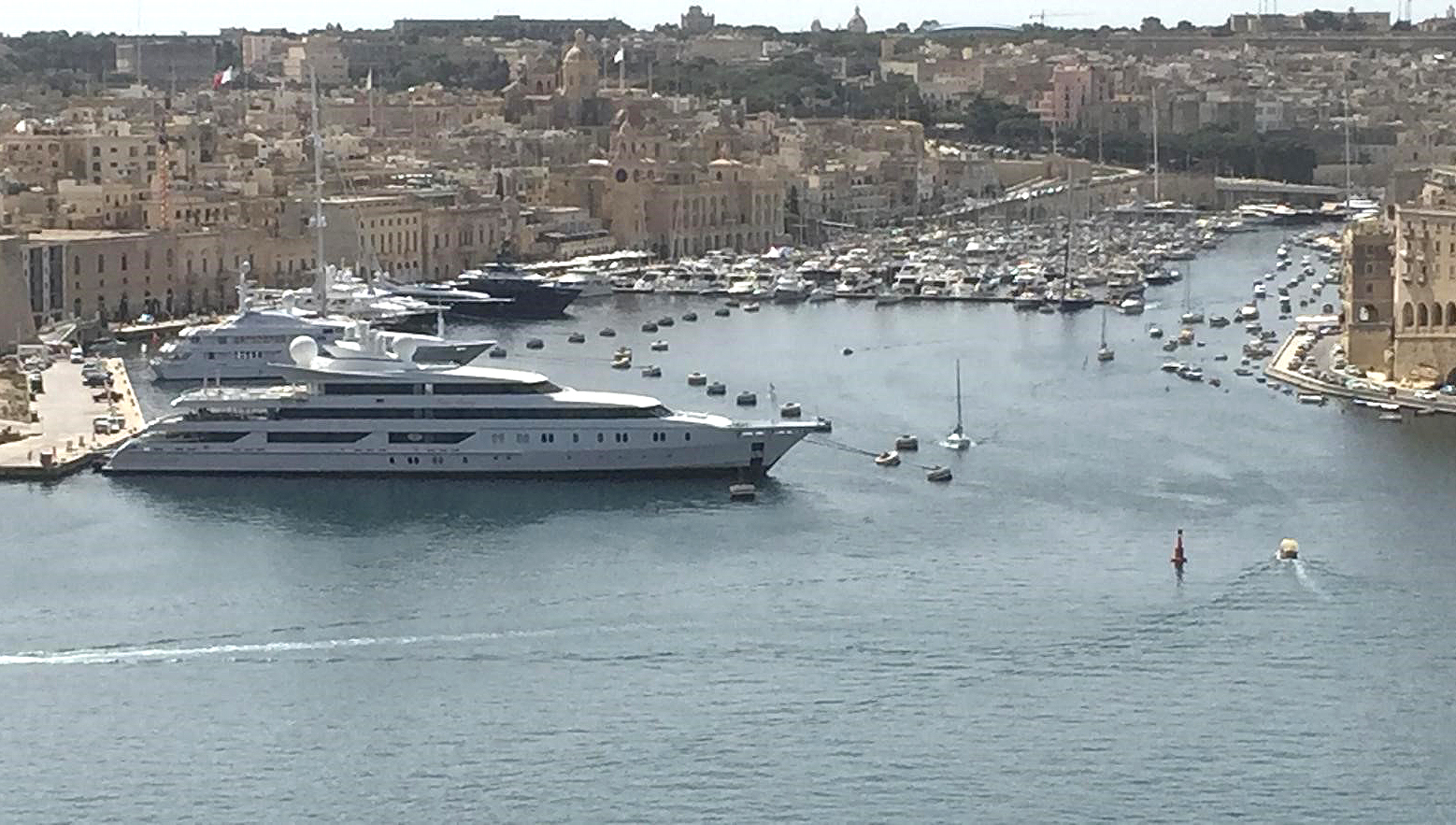 The impounded superyacht Indian Empress in Malta in July. Credit: Ross Cleland. Image:The impounded superyacht Indian Empress in Malta in July. Credit: Ross Cleland.