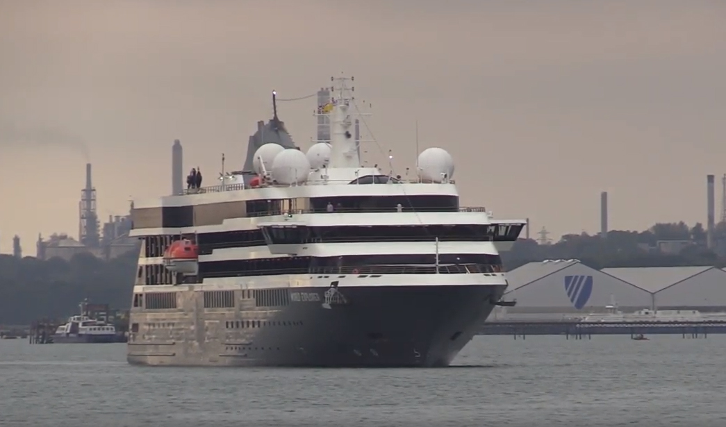 The first vessel of the series, the 176-passenger, 125-crew Portugal-built World Explorer on its maiden visit to Southampton in 2019. Image: Mystic Cruises - YouTube. Image:The first vessel of the series, the 176-passenger, 125-crew Portugal-built World Explorer on its maiden visit to Southampton in 2019. Image: Mystic Cruises - YouTube.