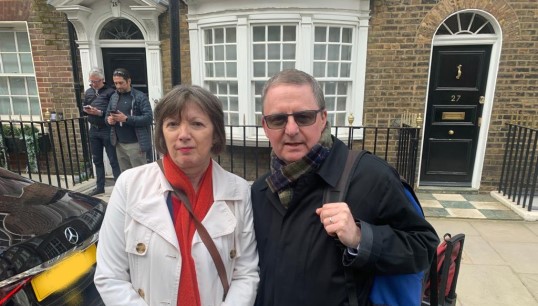 TUC general secretary Frances O'Grady with Nautilus International general secretary Mark Dickinson at P&O Ferries protests last week. Image: Nautilus International Image:TUC general secretary Frances O'Grady with Nautilus International general secretary Mark Dickinson at P&O Ferries protests last week. Image: Nautilus International