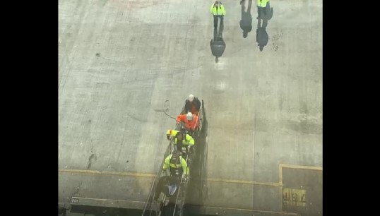 Agency crew being brought onboard by P&O to replace the staff they terminated this morning. Image: Nautilus International Image:Agency crew being brought onboard by P&O to replace the staff they terminated this morning. Image: Nautilus International