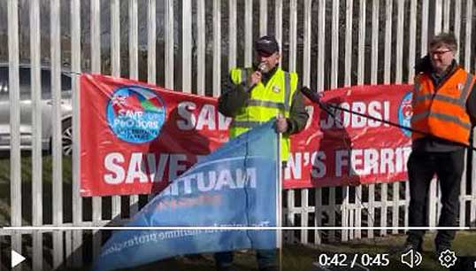 Nautilus national organiser Steve Doran at the Liverpool rally. Image: Nautilus International video still Image:Nautilus national organiser Steve Doran at the Liverpool rally. Image: Nautilus International video still