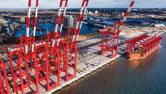 Aerial view of Peel Ports. Image:Aerial view of Peel Ports.
