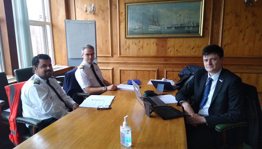 Nautilus organiser Martyn Gray at Red Funnel with liaison officers David Faulds and Paul Bellamy. Image: Nautilus Image:Nautilus organiser Martyn Gray at Red Funnel with liaison officers David Faulds and Paul Bellamy. Image: Nautilus