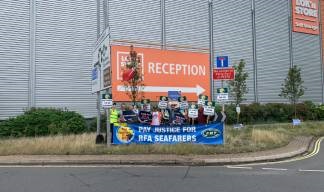 Nautilus RFA members and staff make their presence felt in Portsmouth. Image:Nautilus RFA members and staff make their presence felt in Portsmouth.