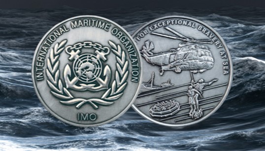 The award is open to those who have performed acts of outstanding courage at sea. Image: IMO Image:The award is open to those who have performed acts of outstanding courage at sea. Image: IMO