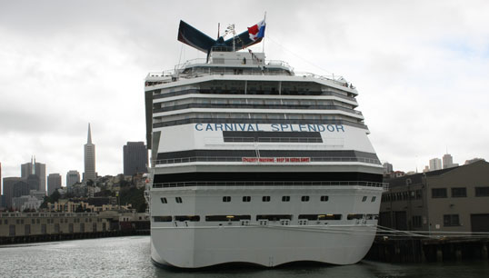 Carnival Line Concordia-class cruiseship Carnival Splendour in San Francisco. Image. file pic, Wikimedia Commons. Image:Carnival Line Concordia-class cruiseship Carnival Splendour in San Francisco. Image. file pic, Wikimedia Commons.