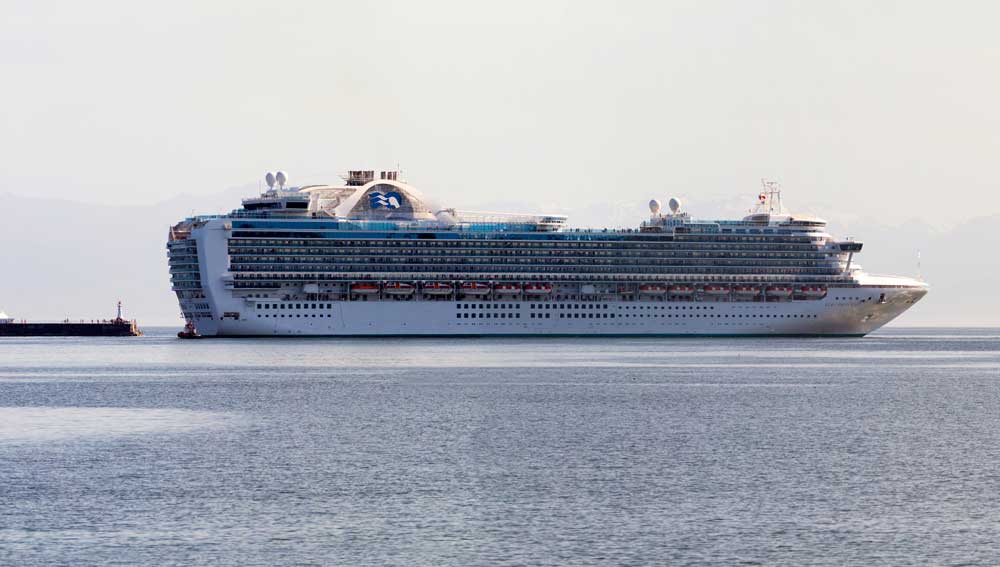 Bahamas-flagged cruiseship Ruby Princess where six crew were evacuated when it was berthed off Botany Bay in Australia. Image: stock photo Getty Images Image:Bahamas-flagged cruiseship Ruby Princess where six crew were evacuated when it was berthed off Botany Bay in Australia. Image: stock photo Getty Images
