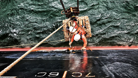 A seafarer at work: IMO Day of the Seafarer photo competition 2018 entry. Image: IMO Image:A seafarer at work: IMO Day of the Seafarer photo competition 2018 entry. Image: IMO