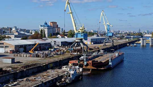 The Nautilus Federation statement also calls on shipowners to 'encourage safe onboard working conditions amongst multinational crews'. Image: Wikimedia Commons file pic of Dnieper Port in Kiev. Image:The Nautilus Federation statement also calls on shipowners to 'encourage safe onboard working conditions amongst multinational crews'. Image: Wikimedia Commons file pic of Dnieper Port in Kiev.