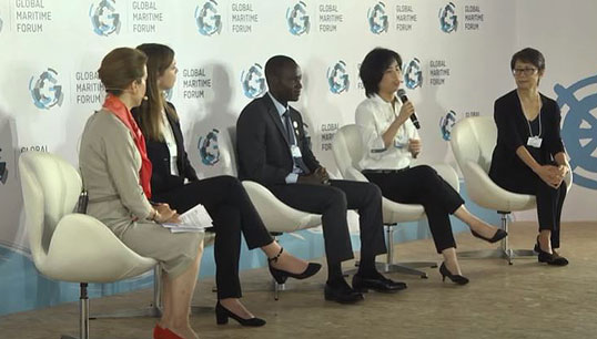 Future Maritime Leaders essay winners from 2019 who attended a Global Maritime Forum Summit in Singapore that year. Image: Global Maritime Forum/YouTube Image:Future Maritime Leaders essay winners from 2019 who attended a Global Maritime Forum Summit in Singapore that year. Image: Global Maritime Forum/YouTube