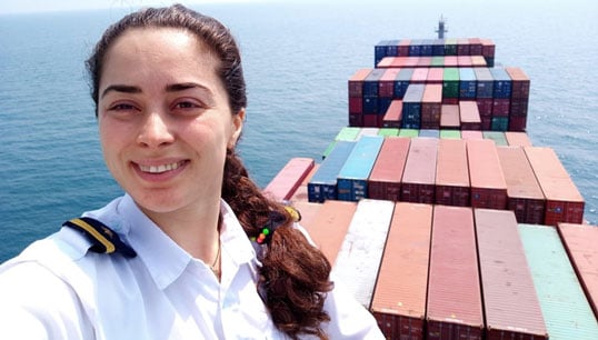 Second officer Natia Labadze: 'I believe that I will be an example for girls who want to break stereotypes, who want to be independent and have a meaningful place in the professional world.' Image: IMO media Flickr Image:Second officer Natia Labadze: 'I believe that I will be an example for girls who want to break stereotypes, who want to be independent and have a meaningful place in the professional world.' Image: IMO media Flickr