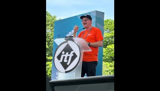 The ITF Seafarers' Expo, held to give maritime workers the opportunity to learn about their rights and the support available to them, also marked 75 years of campaigning on Flags of Convenience. Image: Nautilus International Image:The ITF Seafarers' Expo, held to give maritime workers the opportunity to learn about their rights and the support available to them, also marked 75 years of campaigning on Flags of Convenience. Image: Nautilus International