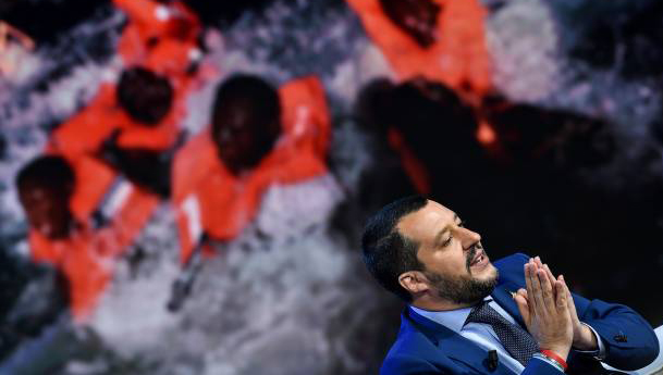 Image: Matteo Salvini intereview on Italian TV about migrant rescues. Getty Images Image: Matteo Salvini intereview on Italian TV about migrant rescues. Getty Images