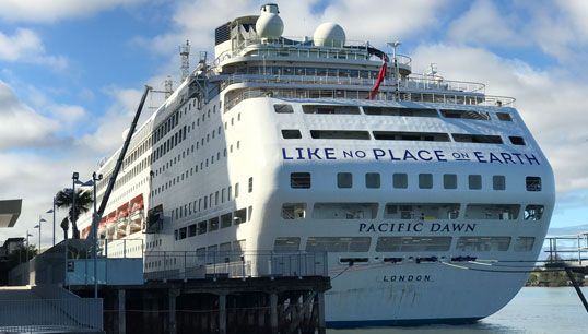 Pacific Dawn portside in 2017. Image: Wikimedia Commons. Image:Pacific Dawn portside in 2017. Image: Wikimedia Commons.