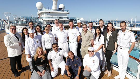 Princess Cruises crew: Nautilus has been working closely with members since the Covid-19 outbreak onboard Diamond Princess
Image:Princess Cruises crew: Nautilus has been working closely with members since the Covid-19 outbreak onboard Diamond Princess