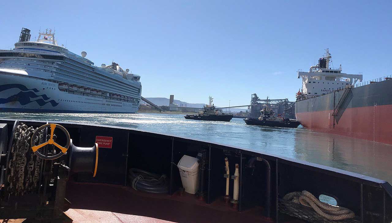 Ruby Princess berthed in Port Kembla, Australia. Image: Steve Krinks/AIMPE Image:Ruby Princess berthed in Port Kembla, Australia. Image: Steve Krinks/AIMPE
