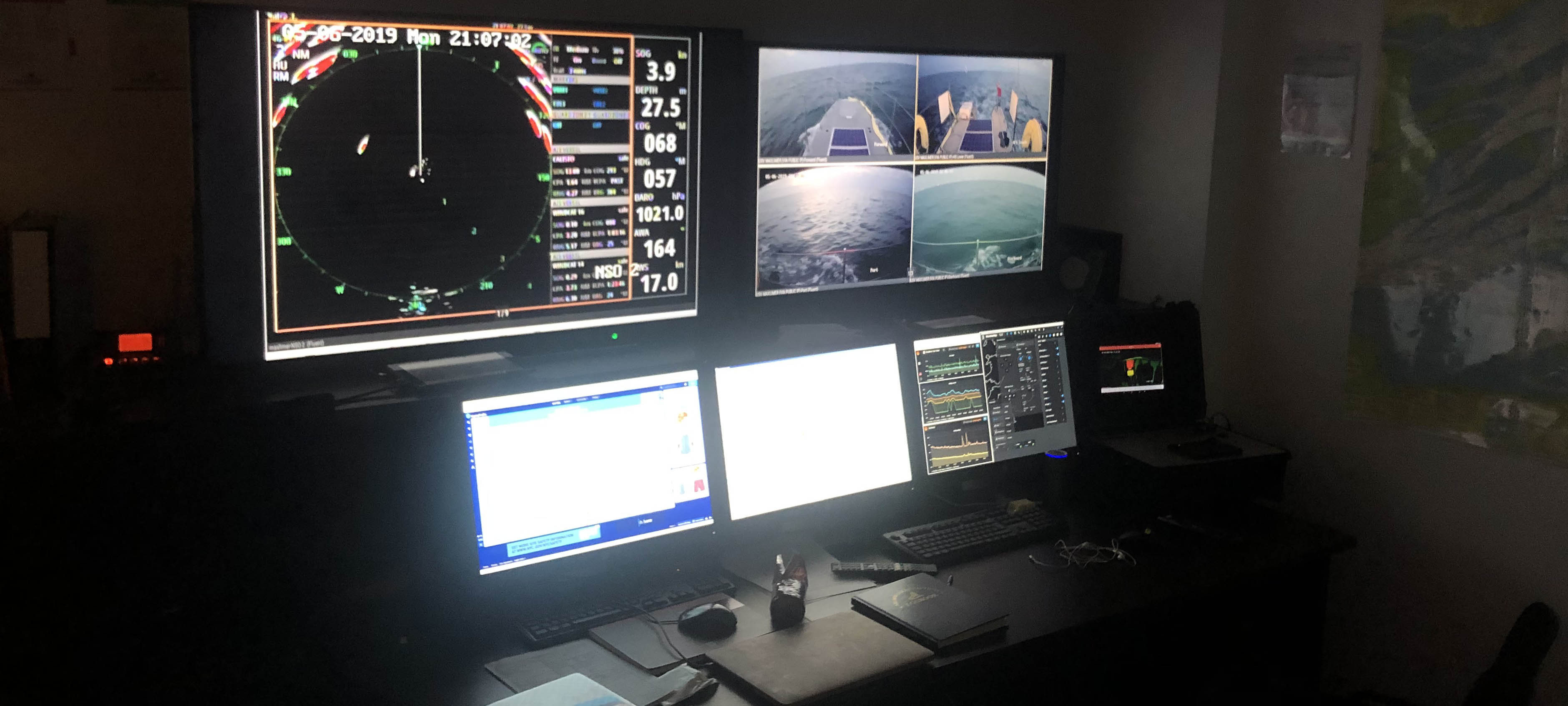 Control centre for the Sea-Kit USV Maxlimer. Image:Control centre for the Sea-Kit USV Maxlimer.