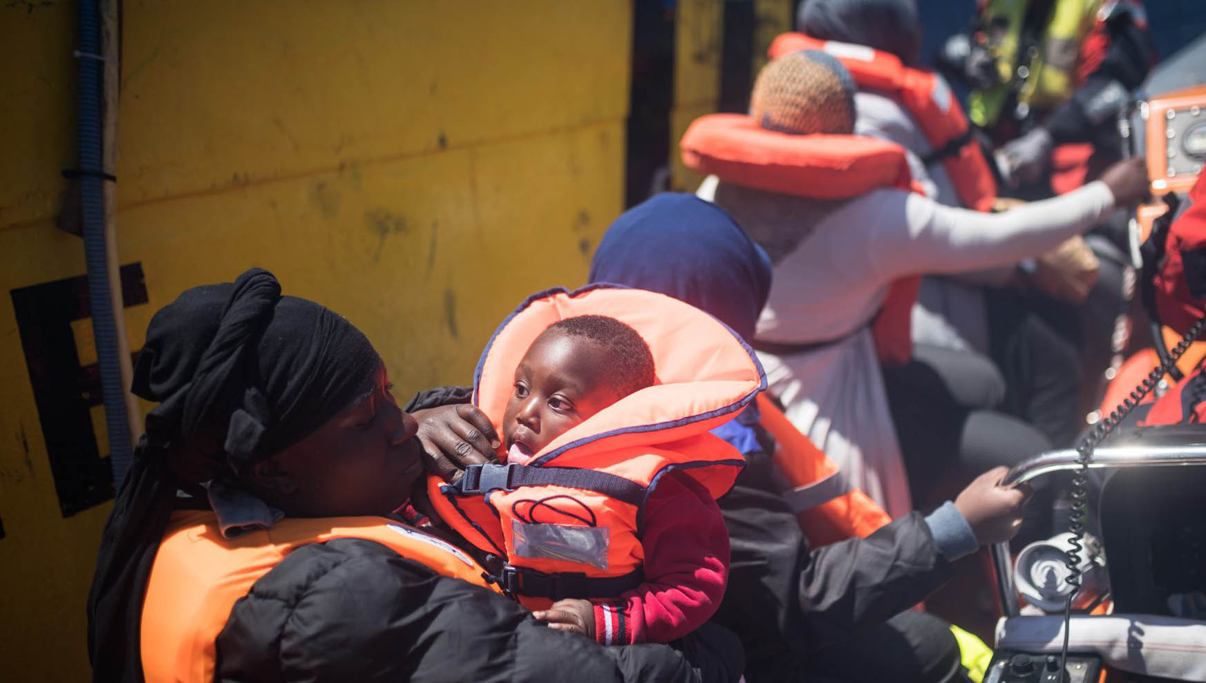 Women and children disembark Sea-Watch 3. Image: sea-watch.org Image:Women and children disembark Sea-Watch 3. Image: sea-watch.org
