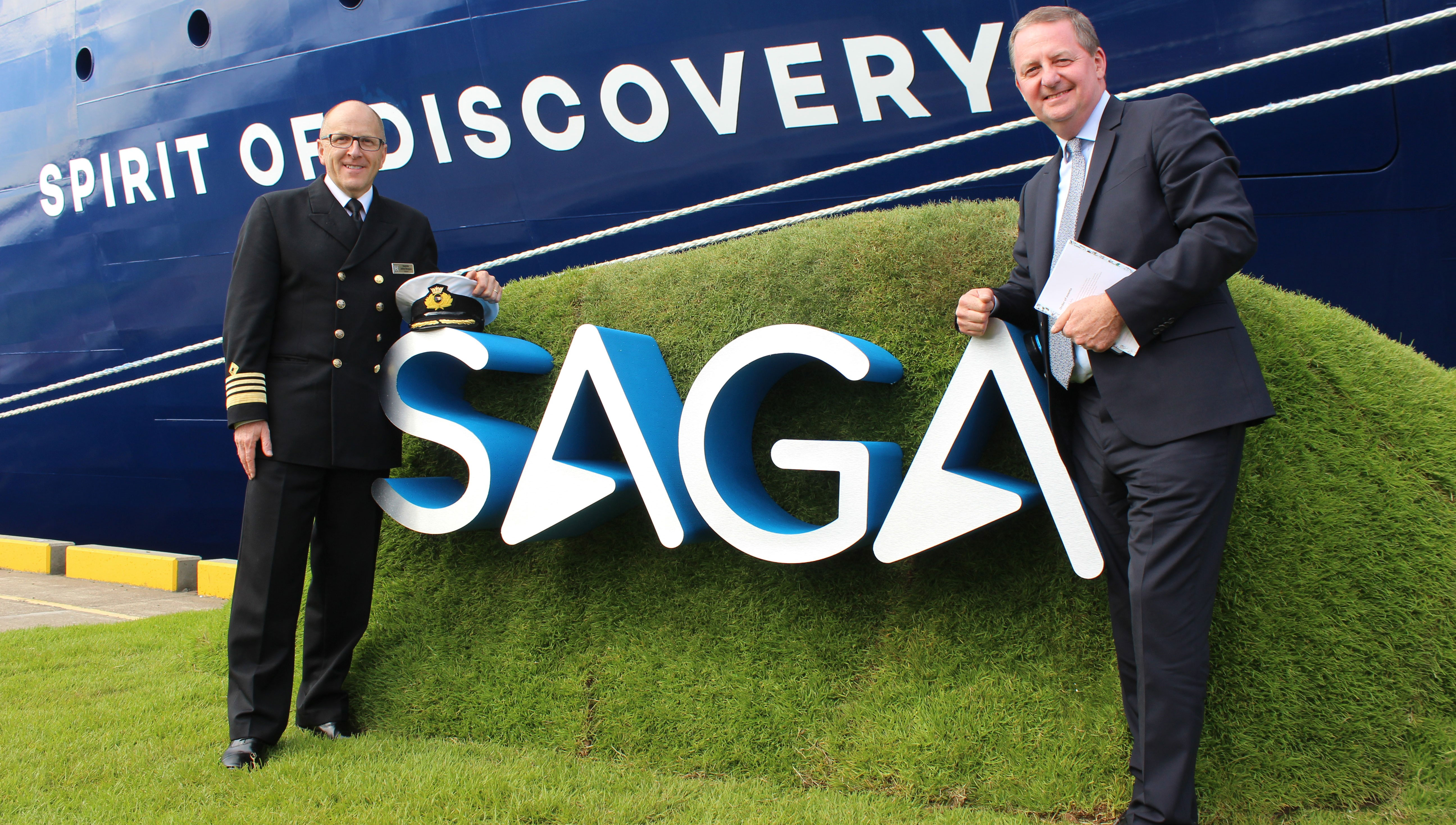 Nautilus general secretary Mark Dickinson attended the ceremony and is pictured here with Captain Julian Burgess, senior master of Spirit of Discovery Image:Nautilus general secretary Mark Dickinson attended the ceremony and is pictured here with Captain Julian Burgess, senior master of Spirit of Discovery