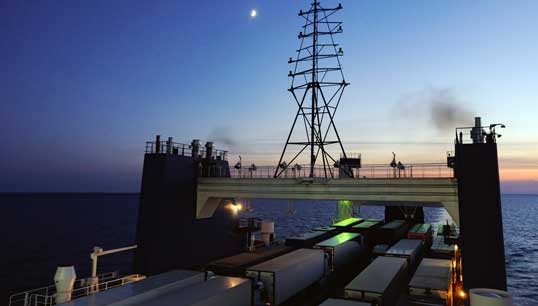 Trucks being transported across the Black Sea from Odessa in the Ukraine to Georgia. Image: Jean-Philippe Tournut/Wikimedia Commons Image:Trucks being transported across the Black Sea from Odessa in the Ukraine to Georgia. Image: Jean-Philippe Tournut/Wikimedia Commons
