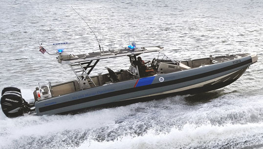 In some cases cases Customs and Border Patrol officials have required that seafarers be constantly guarded or that their ship remain in port until the crewmembers' flights home have taken off. Image: US customs and border maritime intercept patrol vessel, Wikimedia Commons Image:In some cases cases Customs and Border Patrol officials have required that seafarers be constantly guarded or that their ship remain in port until the crewmembers' flights home have taken off. Image: US customs and border maritime intercept patrol vessel, Wikimedia Commons