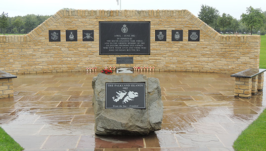 The South Atlantic Memorial at the National Memorial Arboretum, where a service will be held on 14 June 2022 to commemorate the 40th anniversary of the Falklands conflict ceasefire. Image: Merchant Navy Welfare Board Image:The South Atlantic Memorial at the National Memorial Arboretum, where a service will be held on 14 June 2022 to commemorate the 40th anniversary of the Falklands conflict ceasefire. Image: Merchant Navy Welfare Board