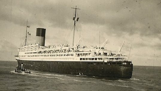 SS Pasteur, a French liner commandeered by the UK government to serve as part of the British Merchant Navy in the Second World War. Image: Wikimedia Commons Image:SS Pasteur, a French liner commandeered by the UK government to serve as part of the British Merchant Navy in the Second World War. Image: Wikimedia Commons